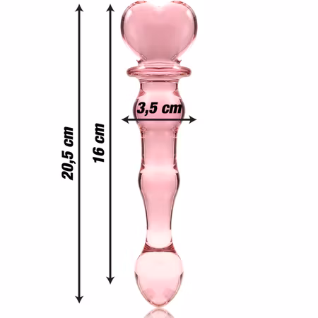 GLASDILDO NEBULA SERIES BY IBIZA - MODEL 21 BOROSILICAT GLAS 20.5 X 3.5 CM ROSA