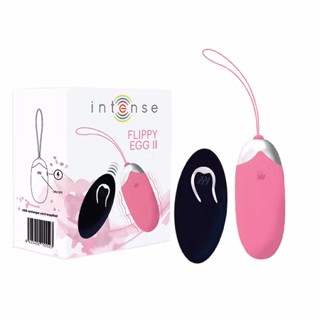 Intense Flippy II Vibrerande Ägg med Fjärrkontroll Rosa – Diskret Stimulans på Fjärrkontroll