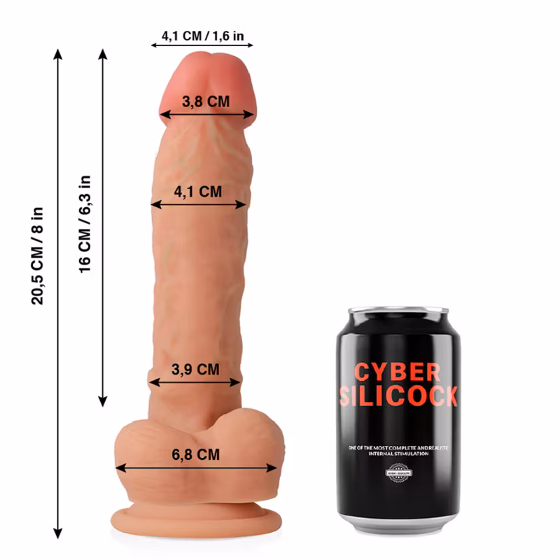 realistisk dildo med sugpropp