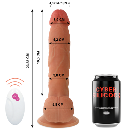 DILDO VIBRERANDE STÖTANDE REALISTISK DONG MED FJÄRRKONTROLL CYBER SILICOCK MASTER BEN ULTRA 23,88 CM - 4,3 CM