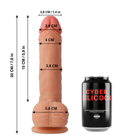 Realistisk Dildo Dong Cyber Silicock Freeman Ultra – 20 cm x 3,8 cm för Autentisk Njutning