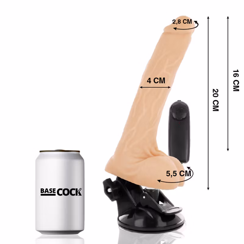 Basecock – Realistisk Vibrator Hudfärgad 20 cm x 4 cm för Intensiv Njutning