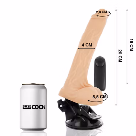 Basecock – Realistisk Vibrator Hudfärgad 20 cm x 4 cm för Intensiv Njutning