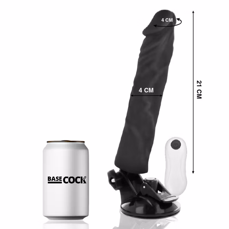 Basecock – Realistisk Vibrator Svart 21 cm x 4 cm för Intensiv och Naturtrogen Njutning