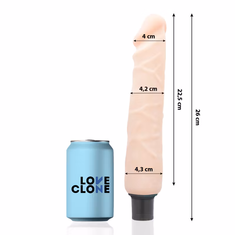 Loveclone – Jansen Själv Smörjande Vibrator 26 cm x 4.2 cm för Automatisk och Lätt Njutning