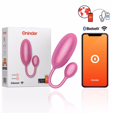 Oninder - Tokyo Vibrerande Ägg Rosa 7.5 x 3.2 cm – Appstyrd Stimulans för Förhöjd Njutning
