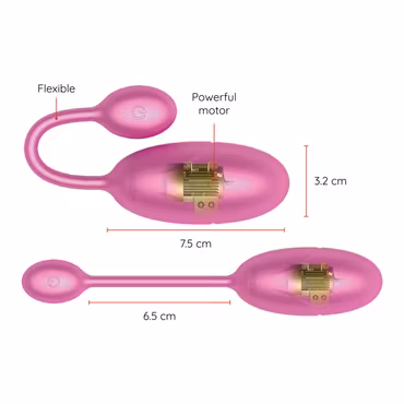 Oninder - Tokyo Vibrerande Ägg Rosa 7.5 x 3.2 cm – Appstyrd Stimulans för Förhöjd Njutning