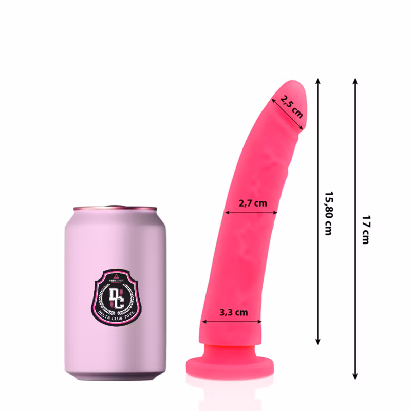 Delta Club Rosa Dildo 17 cm – Smidig Dildo i Medicinskt Silikon för Realistisk Njutning