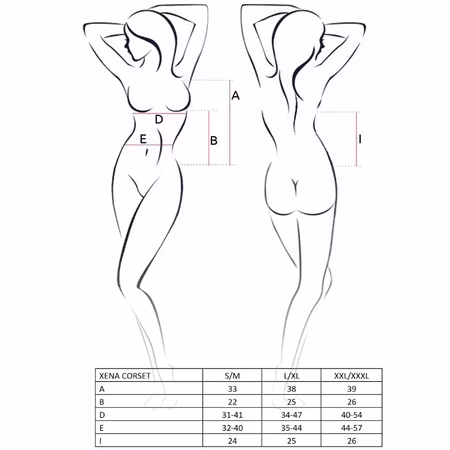 KORSETT PASSION WOMAN XENA – Vit L/XL Modell för Elegant och Förförisk Silhuett