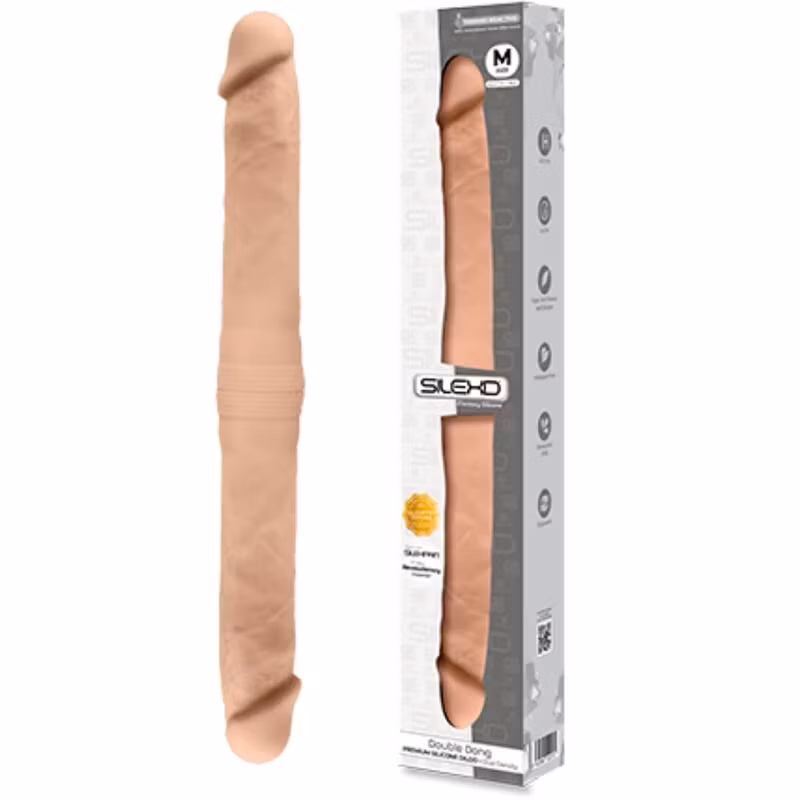 realistisk lång dubbeldildo