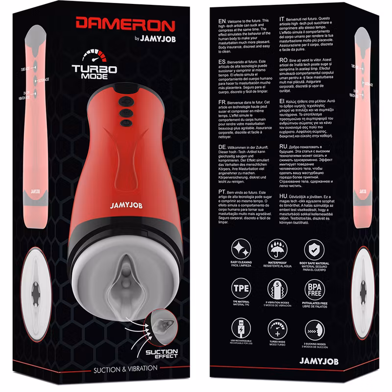 AUTOMATISK MASTURBATOR SUGEFFEKT & VIBRATIONER