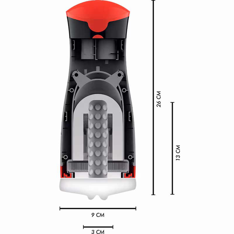 AUTOMATISK MASTURBATOR MED TRYCK & VIBRATIONER