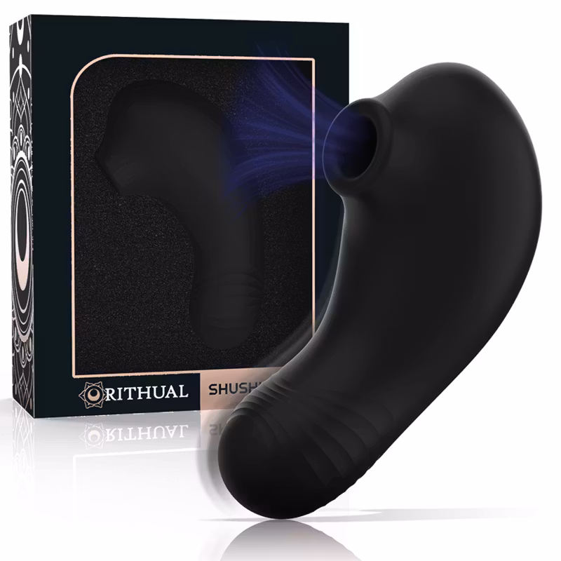 RITHUAL SHUSHU PRO POCKET KLITORIS STIMULATOR MED 2 KRAFTFULLA MOTORER – Svart Modell för Intensiv och Anpassningsbar Stimulering