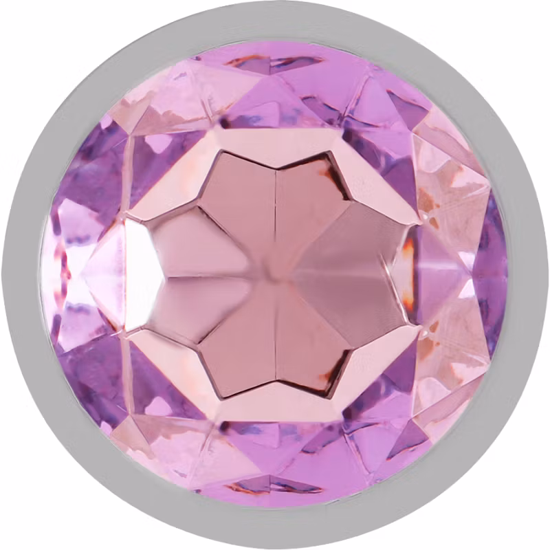 "INTENSE – Analplugg i Aluminium med Violett Kristall, Large, Diameter 4 cm för Lyxig och Intensiv Anal Stimulans