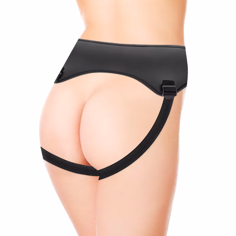 Cyber Silicock – Strap-on dildo med sele och 3 justerbara ringar (15,5 cm x 4,2 cm) för flexibel och bekväm användning