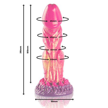 Epic – Cerberus Rosa Fantasy Dildo 21,5 cm för Fantasifull Njutning och Stimulans