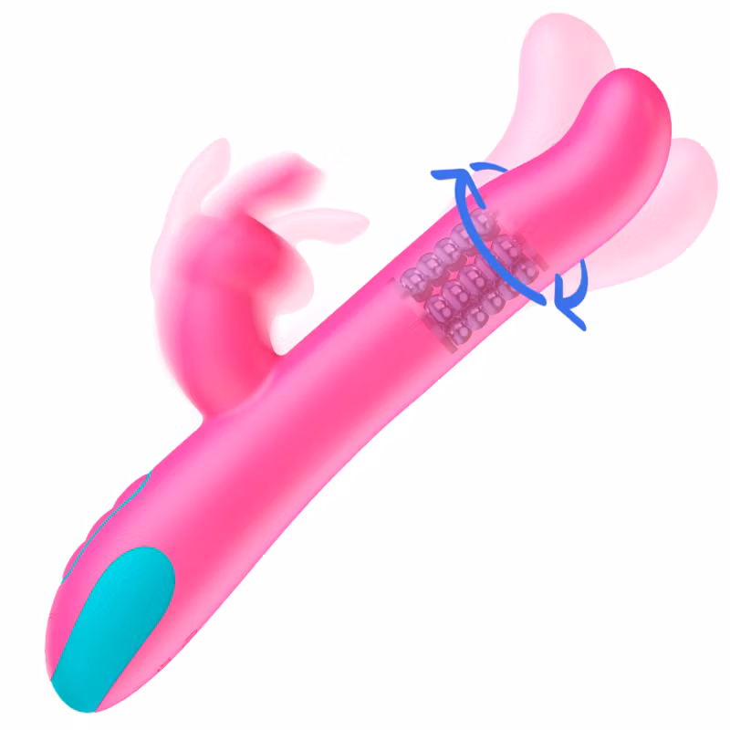 RABBIT VIBRATOR MED ROTERANDE KULOR