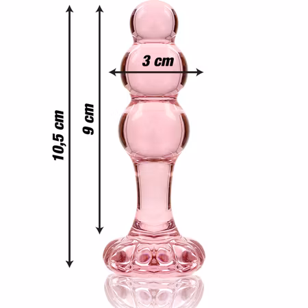 "NEBULA SERIES by Ibiza – Model 1 Analplugg i Rosa Glas, 10,5 cm x 3 cm för Elegant och Sensorisk Anal Stimulans