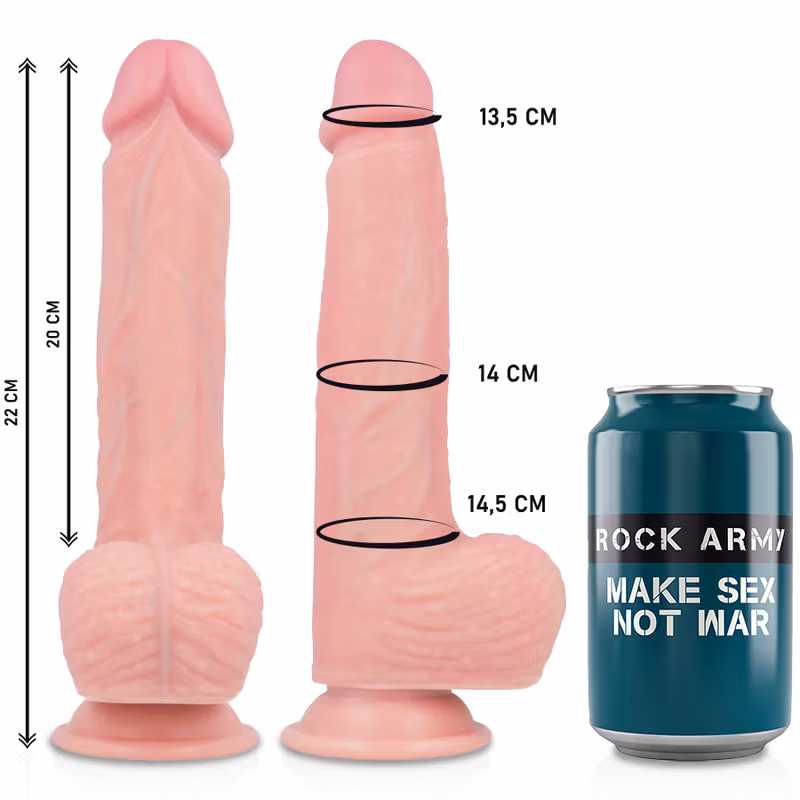 Rockarmy Hawk – Realistisk Dildo med Rotation och Vibrationer 22 cm x 4.6 cm för Dynamisk Njutning