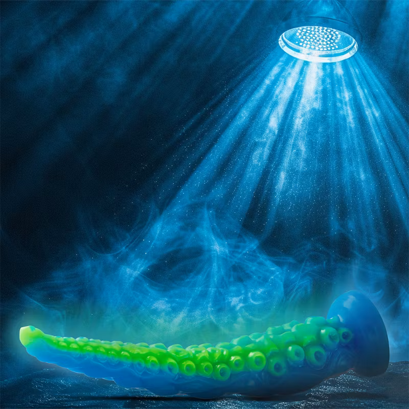 FLUORECERANDE TUNN TENTAKEL FANTASY DILDO MINDRE STORLEK