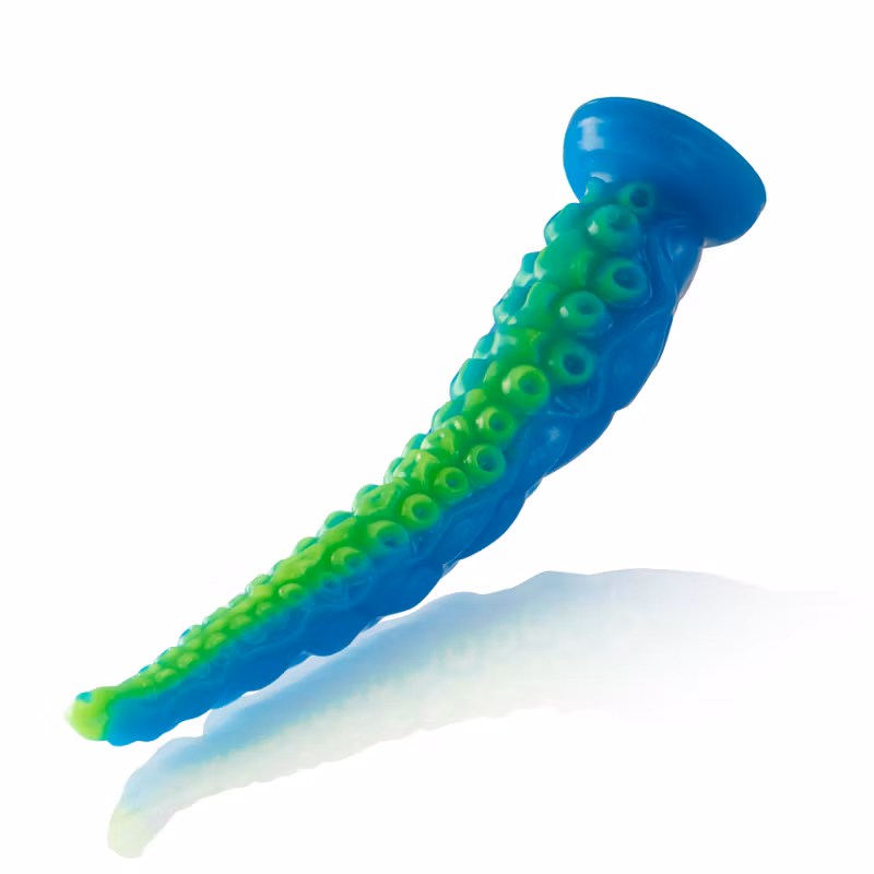 FLUORECERANDE TUNN TENTAKEL FANTASY DILDO MINDRE STORLEK
