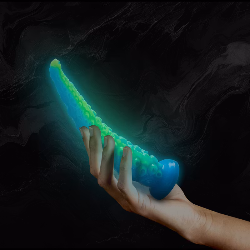 FLUORECERANDE TUNN TENTAKEL FANTASY DILDO MINDRE STORLEK