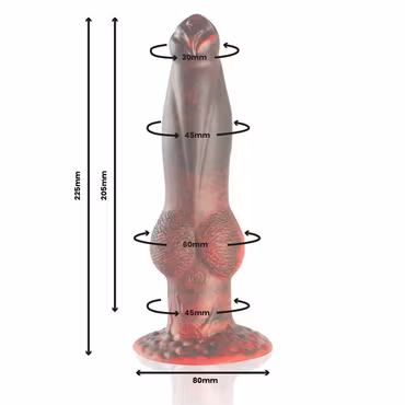 EPIC - PROMETHEUS FANTASY DILDO "UP & DOWN" TITAN IN FLAMES LADDBAR MED FJÄRRKONTROLL