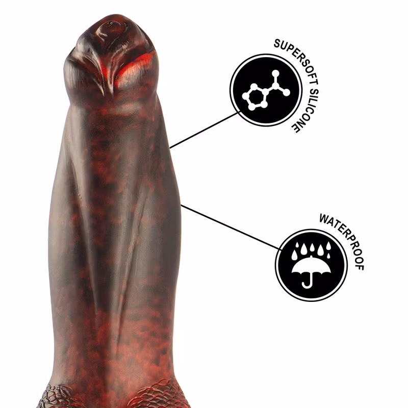 FANTASY DILDO TITAN IN FLAMES LADDBAR MED FJÄRRKONTROLL