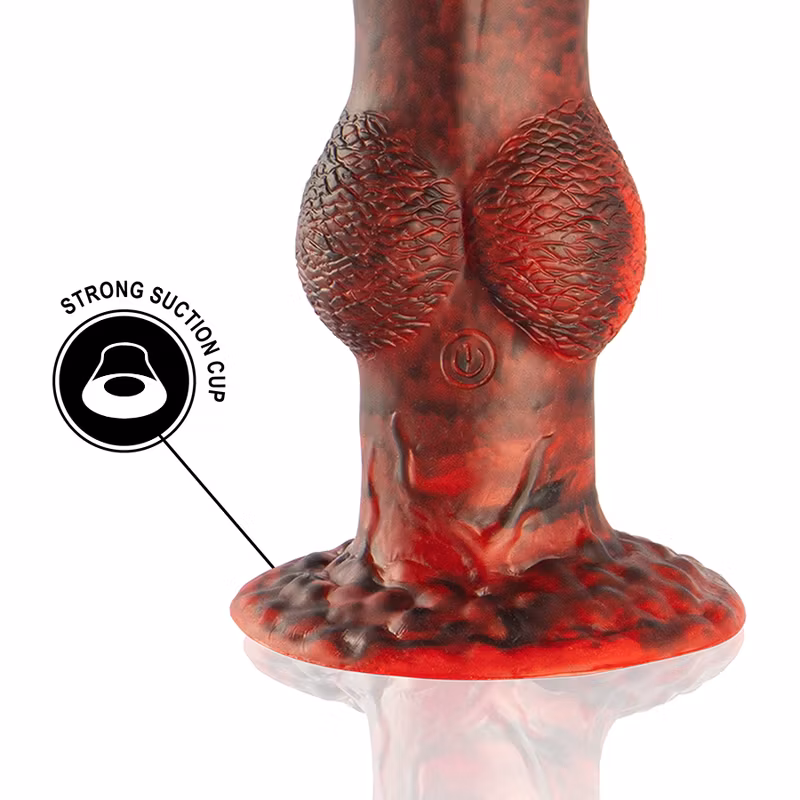 FANTASY DILDO TITAN IN FLAMES LADDBAR MED FJÄRRKONTROLL