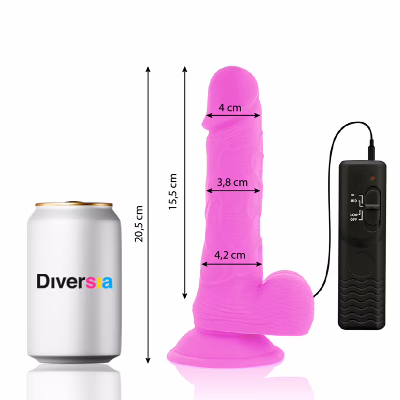 lila vibrerande dildo med fjärrkontroll