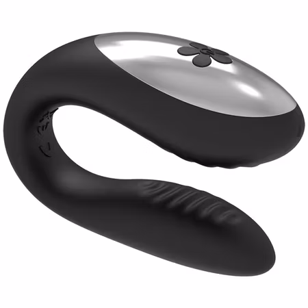 Brilly Glam - We Love for Partners Vibrator Svart med Fjärrkontroll – Perfekt Vibrator för Dubbla Stimuleringar och Gemensam Njutning