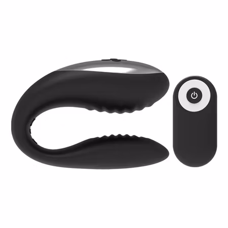 Brilly Glam - We Love for Partners Vibrator Svart med Fjärrkontroll – Perfekt Vibrator för Dubbla Stimuleringar och Gemensam Njutning