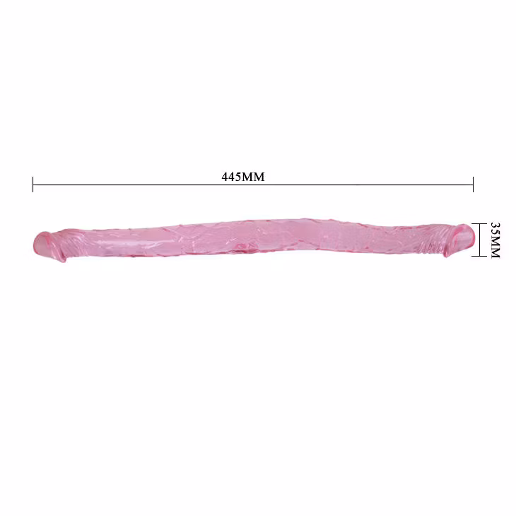 DUBBELDILDO ROSA TRANSAPARENT