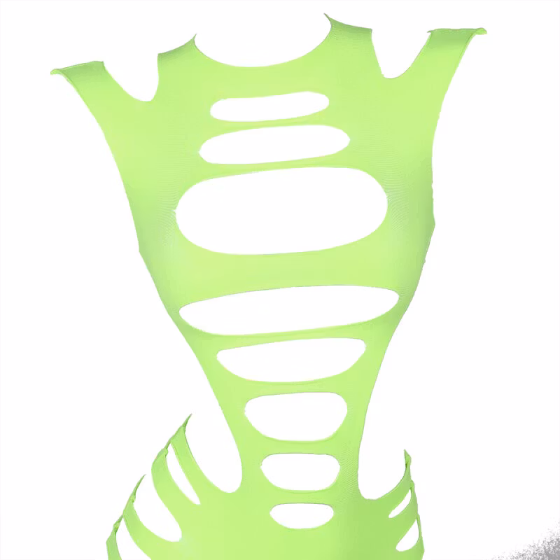 Långärmad Elastisk klänning i Gult