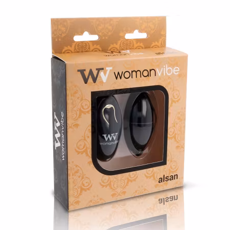 WOMANVIBE Alsan – Fjärrstyrt Ägg i Svart Silikon Diskret & Kraftfull Stimulans