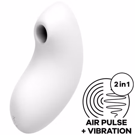 SATISFYER VULVA LOVER 2 AIR PULSE-STIMULATOR & VIBRATOR – Vit Modell för Effektiv Klitorisstimulering och Lufttrycksvibratione