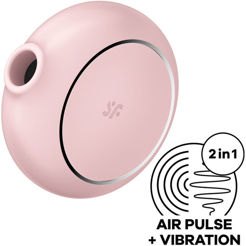 SATISFYER PRO TO GO 3 DUBBEL AIR PULSE-STIMULATOR & VIBRATOR – Rosa Modell för Dubbel Stimulering och Intensiv Njutning