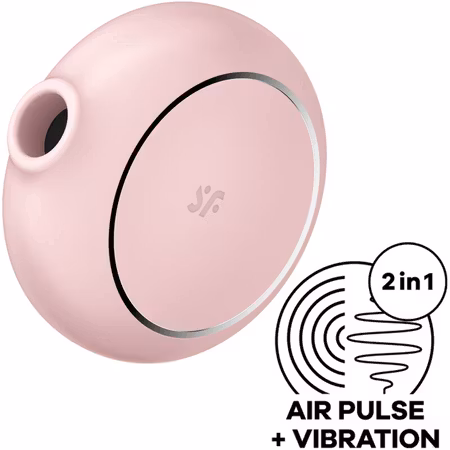 SATISFYER PRO TO GO 3 DUBBEL AIR PULSE-STIMULATOR & VIBRATOR – Rosa Modell för Dubbel Stimulering och Intensiv Njutning