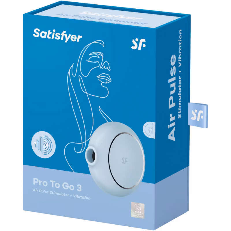 DUBBEL AIR PULSE-STIMULATOR & VIBRATOR BLÅ