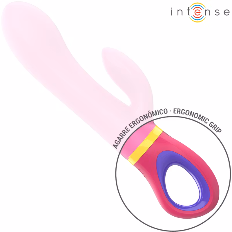 INTENSE - Daphne Rabbit Vibrator Rosa – Dubbel Stimulering för Klitoris och G-Punkt med Mjuk Rosa Silikon