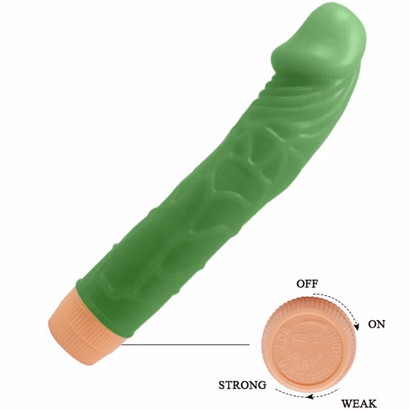 REALISTISK DILDO VIBRATOR GRÖN