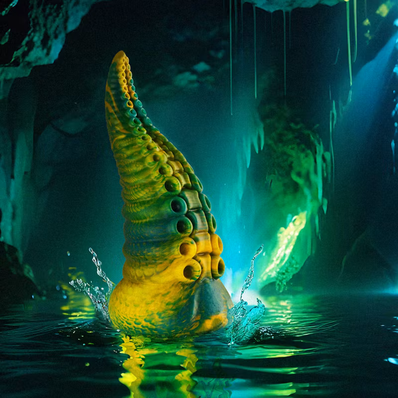 Epic Cetus – Grön Tentakel Dildo i Large för Fantasifull Tentacle Play & Djup Njutning