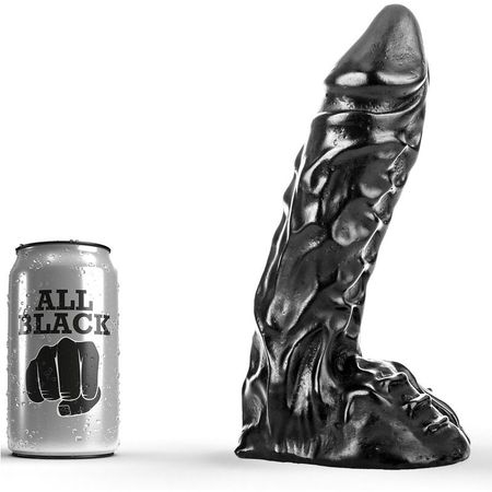 ALL BLACK DILDO 23 CM, Omkrets 5 CM – Snygg och Storslagen Dildo för Djup och Intensiv Njutning