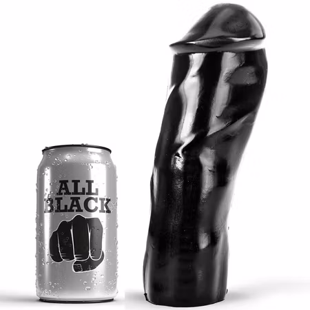 All Black Tjock Svart Dildo – Realistisk 20 cm x 6 cm Dildo för Intensiv Stimulans & Njutning