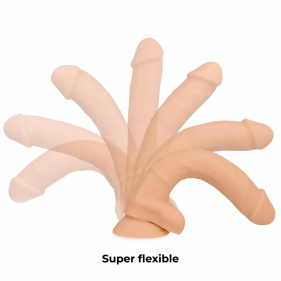SILIKON DILDO MED FLEXIBITET 18 CM X 3,4 CM