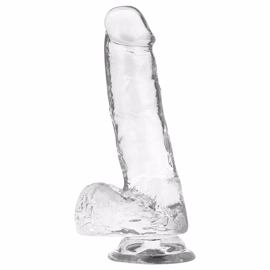 "XRAY GENOMSKINLIG STRAPON DILDO 18,5 CM X 3,8 CM – Transparent Dildo för Intim Njutning och Flexibilitet"