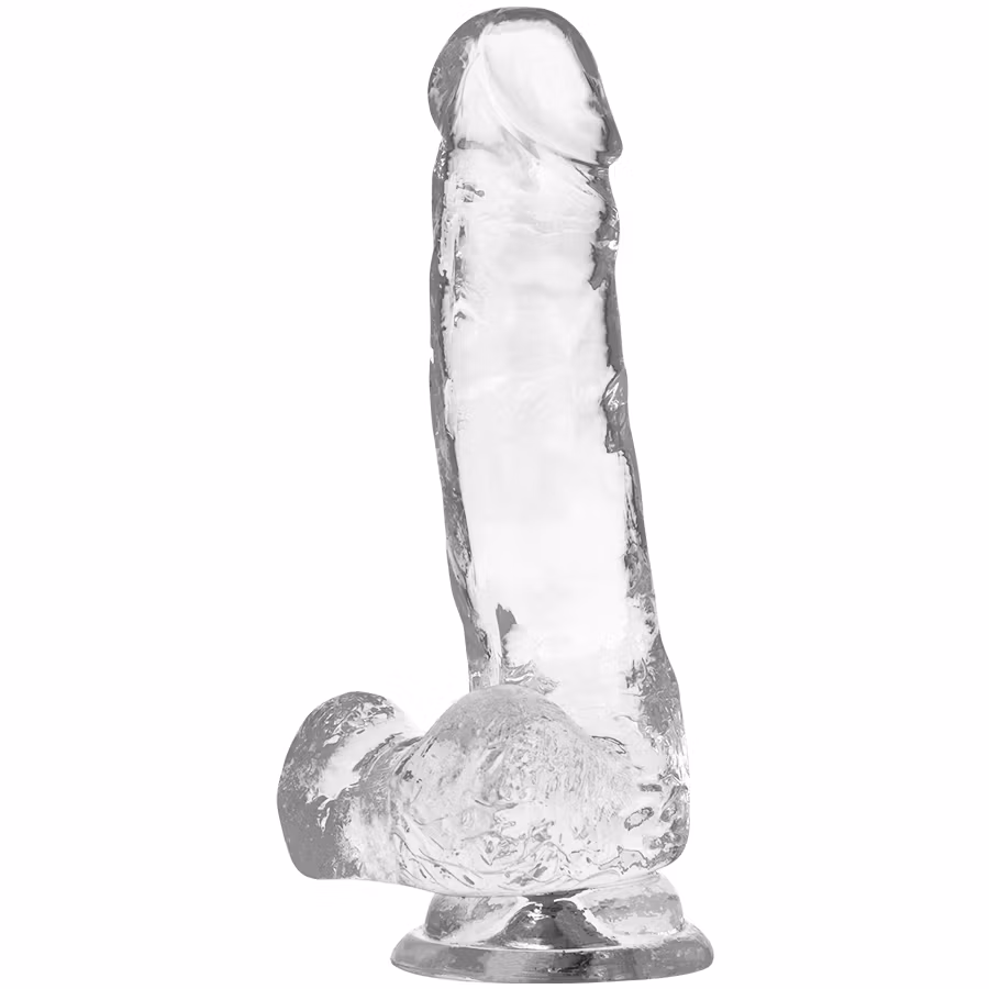 "XRAY GENOMSKINLIG STRAPON DILDO 18,5 CM X 3,8 CM – Transparent Dildo för Intim Njutning och Flexibilitet"