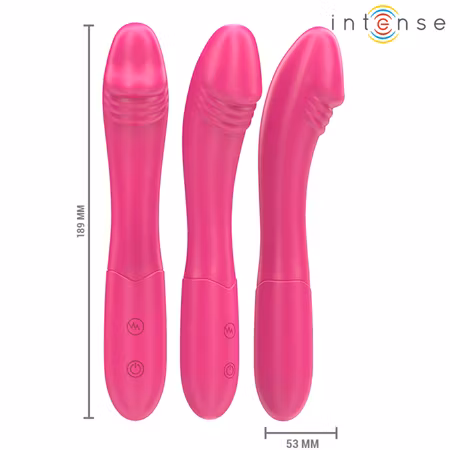 INTENSE - Belinda Vibrator 19 CM Flexibel med 10 Vibrationer, Rosa – Anpassningsbar Stimulering för Optimalt Njutning och Komfort