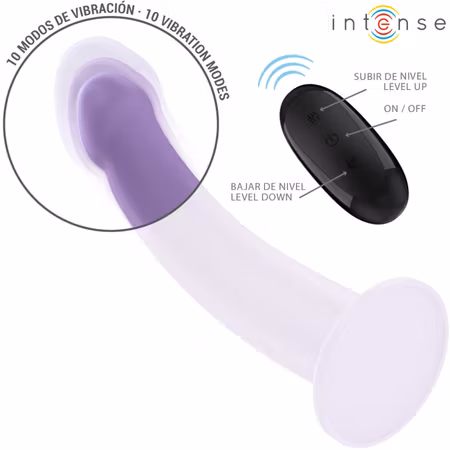 INTENSE - Eddie G-Punkt Vibrator 17,5 CM med 10 Vibrationer, Lila och Fjärrkontroll – Perfekt för Precist och Intensivt G-Punktsnöje