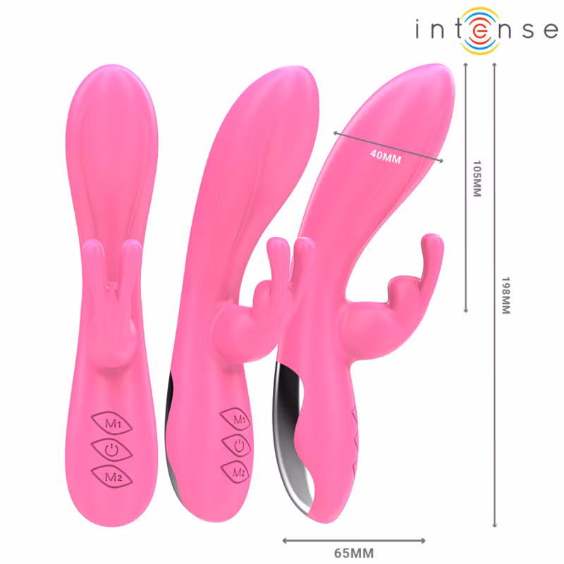 Intense Randall Rabbit Vibrator med 10 Vibrationslägen – Rosa Rabbit Dildo för Intensiv Njutning